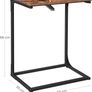 Side Table Laptop Table with Adjustable Surface Sofa Table Bedroom Living Room Simple Assembly Steel Frame Industrial Style Vintage Brown Black Image 3