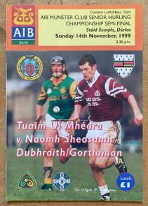 1999 St. Joseph's Doora Barefield v Toomevara.- Munster Club Senior Hurling Semi Final Programme