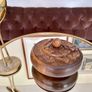 Vintage French Hand Carved Round Lidded Wooden Box Jewellery Box Image 9