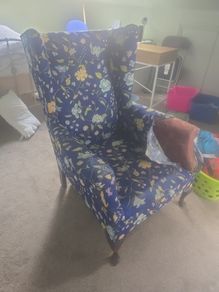Wing back Queen Anne Antique Chair