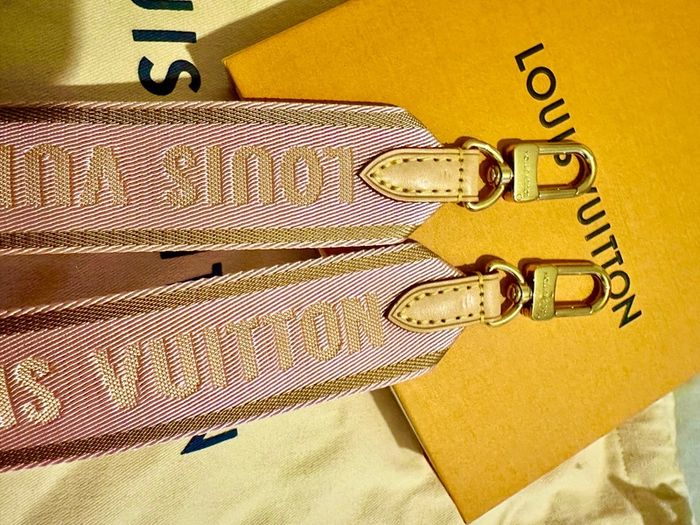 Genuine Louis Vuitton Inscribed Jacquard bag strap