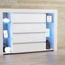LED Sideboard With 4 Drawers Modern Sideboard With LED lights LED Cabinet Living Room High Gloss Sideboard Image 8
