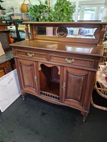 Antique Sideboard Base Walnut Dresser Base