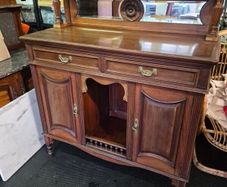 Antique Sideboard Base Walnut Dresser Base