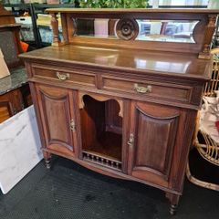 Antique Sideboard Base Walnut Dresser Base