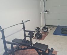 Complete Home Gym  215kg Weights, Bars, Rack