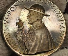 Vatican 1964 Silver Proof Medal 40 Grams .986 Silver in Original Holder with COA
