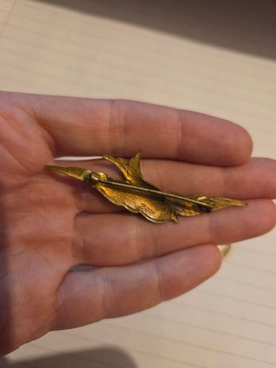 Vintage Ladies Bird Brooch