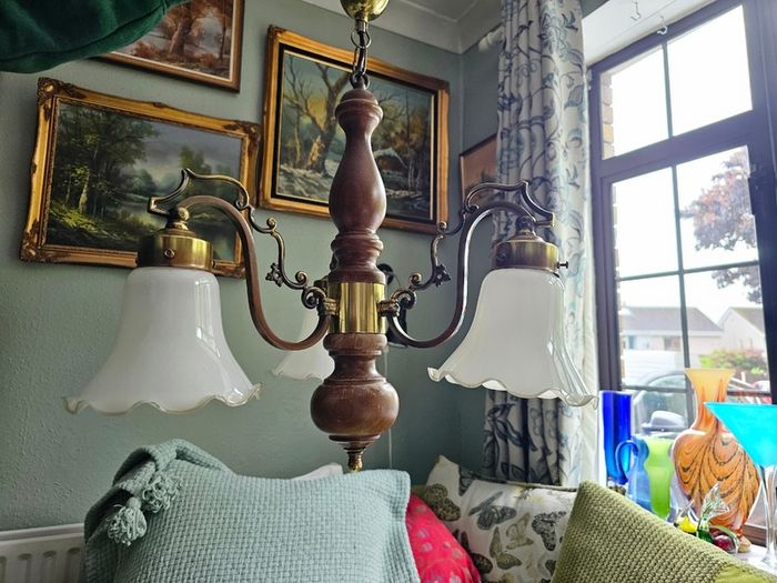 Three-Arm Chandelier, Made in Italy, Mid-20th Century
