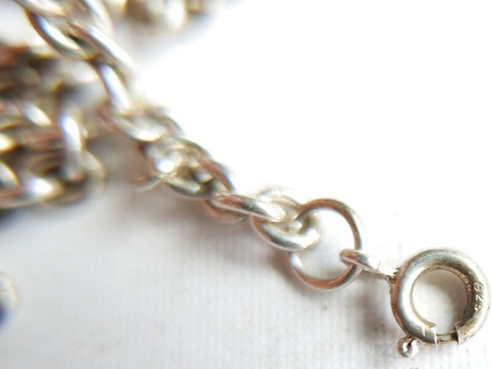 Vintage Sterling Silver 925 Cable Chain Link Necklace Length 24" - 23,07g