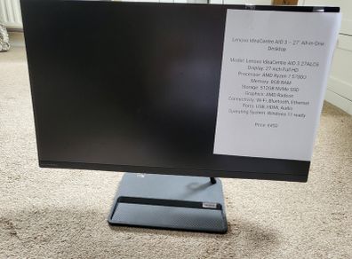 Lenovo IdeaCentre Ryzen 7 AIO 27 Desktop PC SSD Windows 11
