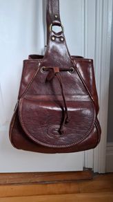 Vintage Leather Satchel/Bucket Bag