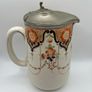 1920s pitcher with pewter lid Image 2
