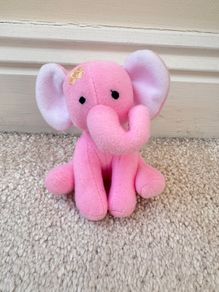 Battat Pink Elephant Plush approx. 10 cm. Used Please see photos