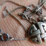 Vintage Sterling  Silver 925 Celtic Pendant Necklace: Celtic Shield Knot 3,6g L9,5" Image 5