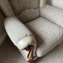 Beige fabric armchair Image 3