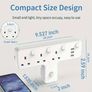 T-Shaped Multi-Outlet Power Strip with 3 USB Ports, new, unopened. Image 2
