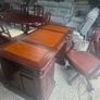 Mahogany partners desk+ captains chair Image 3