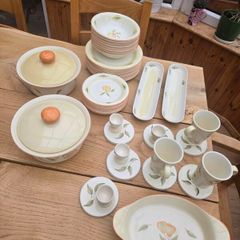 Ceramics Dinner Set, Plates, Cups, Casserole Disch, egg