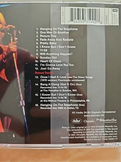Blondie CD - Parallel Lines