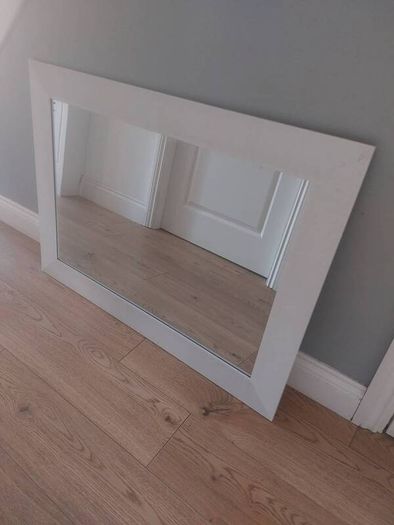 Large white mirror
