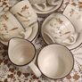 Vintage Arklow Honey Stone Cup and Saucer x6 Whead Field Ceramic Ireland Image 2