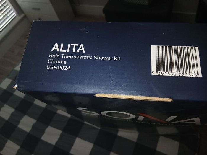 Sonas Alita Rain Thermostatic Shower Kit  Chrome