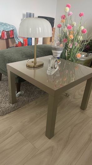 high gloss side table