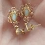 9ct Vintage Gold Opal Pendant Earrings. Image 4