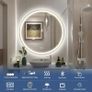 LED Bathroom Mirror Gold 80cm Bluetooth Demister Bright Light Makeup Cosmetic 3 Color Temperature Image 6