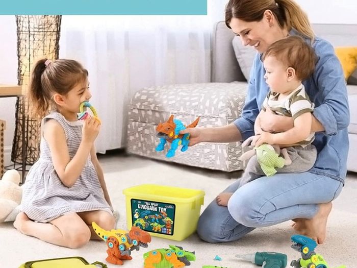 Take Apart Dinosaur Toys for Kids with Storage Box Electric Drill, DIY Construction Build Set Educational STEM Gifts for Boys Girls (FREE POSTAGE)