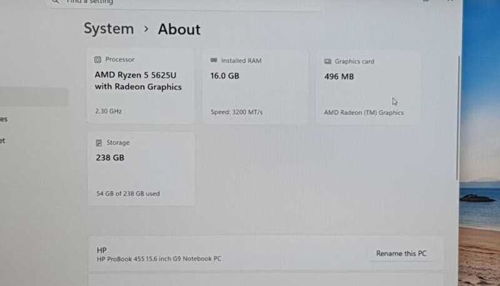 HP ProBook 455 G9 - Ryzen 5 5625U | 16GB RAM | 15.6" Business Laptop