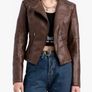 Faux leather Jacket size 10 Image 4
