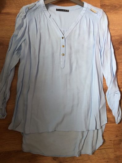 Powder Blue Long Sleeve Blouse