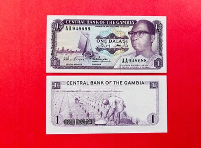 Gambia.  1  Dalasis. 1971  Pick  4g. ( Uncirculated )