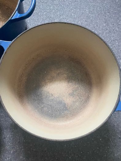 Le Creuset Cast Iron Casserole Dish Dutch Oven with Lid 24 and 22 Blue Enamel