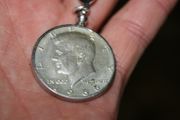 1966 Kennedy Silver Half Dollar key ring