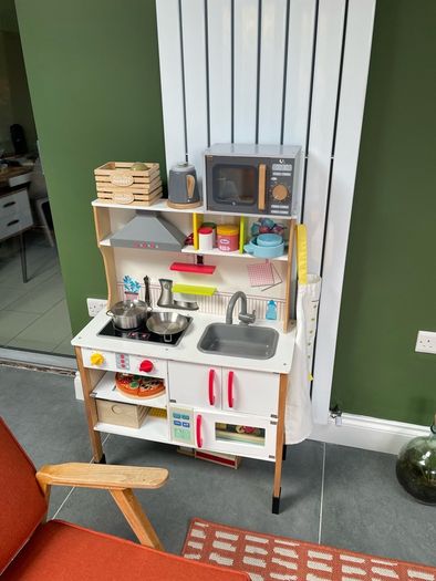 wooden kitchen with all accessories