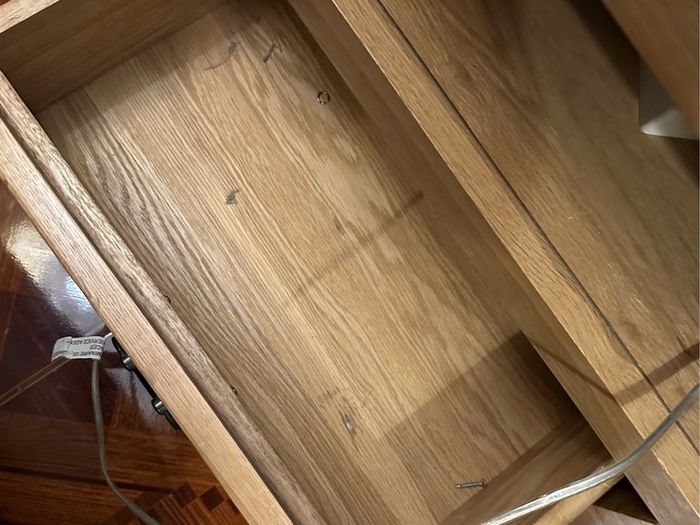 Solid oak tv stand