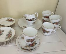 21 piece bone china tea set vintage royal stuart