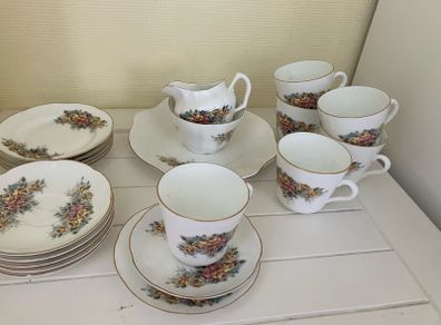 21 piece bone china tea set vintage royal stuart
