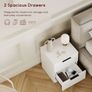 2 Drawer Bedside Cabinets Set of 2 White Image 3