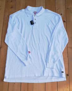 New Dunlop mens white long sleeve desert dry golf top 100% cotton XL SIZE
