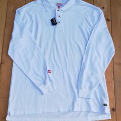 New Dunlop mens white long sleeve desert dry golf top 100% cotton XL SIZE