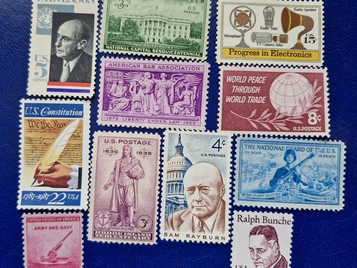 USA Lot of 11 Mint unhinged  stamps