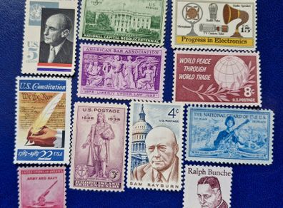 USA Lot of 11 Mint unhinged  stamps