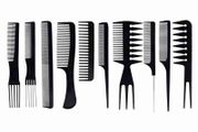10pcs Professional Salon Plastic Hair Styling Comb Set Hairdressing Barber Brush