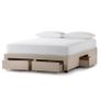 Upholstered Storage Bed Frame Full / Double (Oat Colour) Image 2