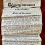 Rare Carlsberg Beer Early 20th Century Travel Poker Dice In Original Vintage Sliding Box Made in Denmark Image 9