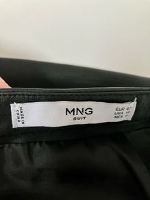 Mango faux leather skirt black